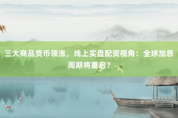 三大商品货币领涨，线上实盘配资视角：全球加息周期将重启？