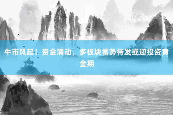 牛市风起！资金涌动，多板块蓄势待发或迎投资黄金期