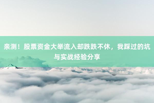 亲测!股票资金大举流入却跌跌不休,我踩过的坑与实战经验分享